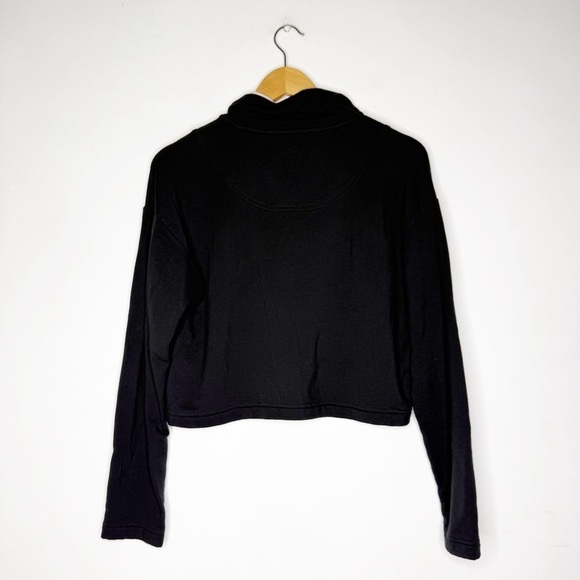 Aerie Black Cropped Half Zip-Up pullover Active American Eagle Size Small - Picture 2 of 4